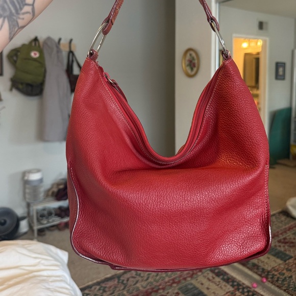 Furla Red Leather Hobo Bag - Picture 2 of 4